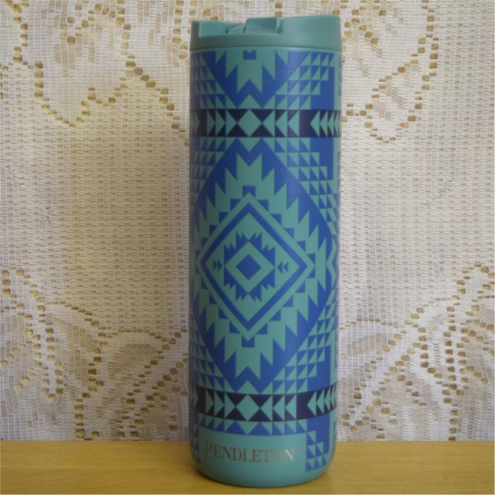 Pendleton Collectible Insulated Travel Mug Smith Rock Ocean Blue 16oz Hot Cold